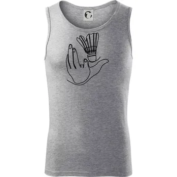 Badminton jedním tahem - Tílko pánské Core - 2XL ( Tmavě šedý melír )