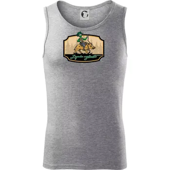 Legenda myslivosti divočák - Tílko pánské Core - L ( Tmavě šedý melír )