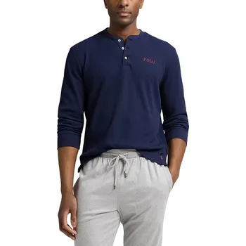 Pánské tričko Pyžamové tričko s dlouhým rukávem Polo Ralph Lauren 714950609 námořnická modř 59X, vel. L