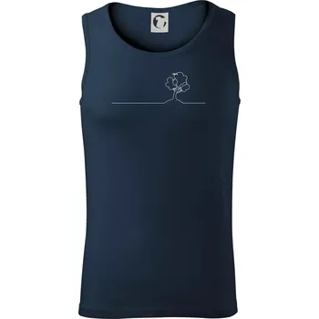 Strom s ptáčkem linka - Tílko pánské Core - L ( Námořní modrá (velmi tmavá - téměř černá) )