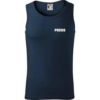 Novinář nápis - Press - Tílko pánské Core - 2XL ( Námořní modrá (velmi tmavá - téměř černá) )