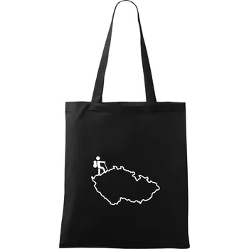 Český turista - Taška bavlněná - 42 x 38 cm ( Černá )