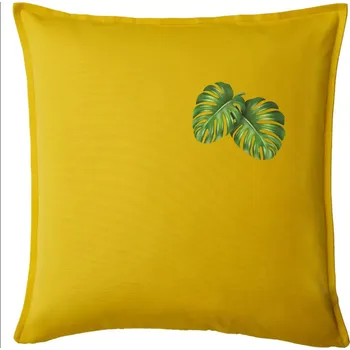 Polštář Monstera listy na prsu - Polštář 50x50 - 50x50 - Pouze potah ( Žlutá )