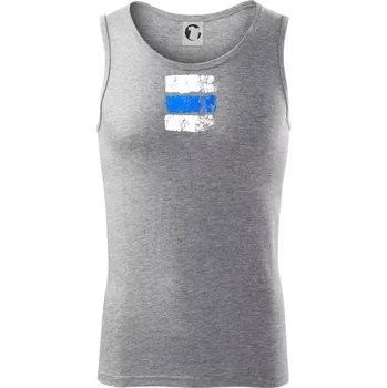 Turistická značka - modrá - Tílko pánské Core - S ( Tmavě šedý melír )