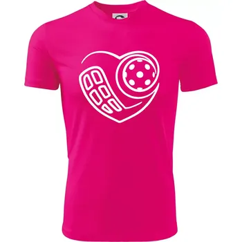 Florbal love - Dětské triko sportovní (dresovina) - 158 cm/12 let ( Neon Pink )