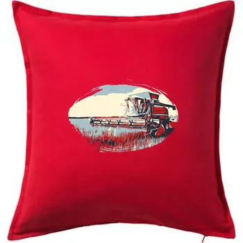 Polštář Kombajn vintage - Polštář 50x50 - 50x50 - Pouze potah ( Červená )