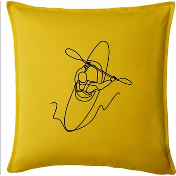 Polštář Kajak ze shora jedním tahem - Polštář 50x50 - 50x50 - Pouze potah ( Žlutá )