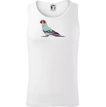 Papoušek vintage - Tílko pánské Core - S ( Bílá )