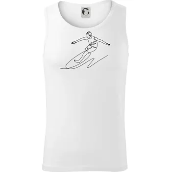 Surfování jedním tahem - Tílko pánské Core - S ( Bílá )