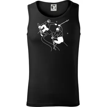 Pánské termoprádlo Lyžovaní - kresleny obrázek - Tílko pánské Core - S ( Černá )