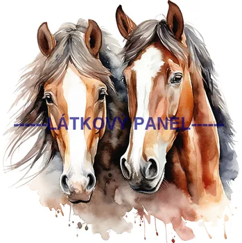Látkový panel - Kůň - KON - 136 Velikost: 25x25cm, Materiál: Bavlna