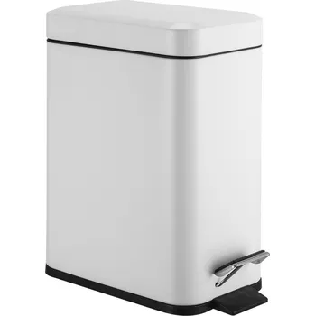 Dávkovač mýdla SIMPLE LINE odpadkový koš obdélníkový 5l, bílá mat