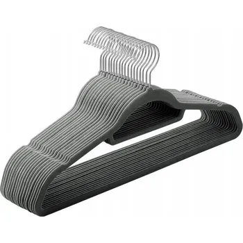 Ramínko Velurové ramínko Maxi 5 ks grafitové