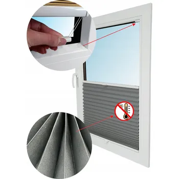 Roleta Roleta plisé PLISA NA OKNO bez vrtání TERMOIZOLAČNÍ na míru 1x1 cm