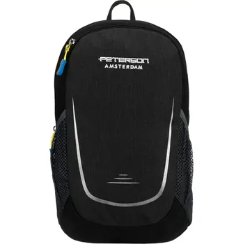 Sportovní batoh Sportovní batoh Peterson PTN03 (Sportovní outdoorový batoh v černém provedení, rozměr 37 x 23 x 11 cm, 1 komora, 1 kapsa na zip, 2x síťová kapsa)