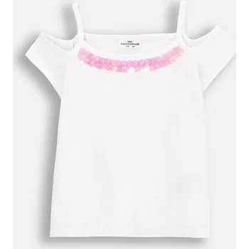 Pánské tričko Tričko Coccodrillo bílá barva, INSIDE OCEAN GIRL KIDS WC5143302IGK 00X, vel. 122