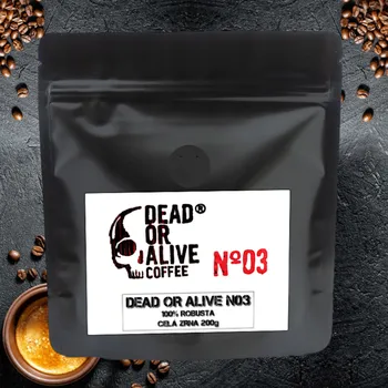 Zrnková káva DEAD OR ALIVE 200G - degustační balíček - 534 mg kofeinu