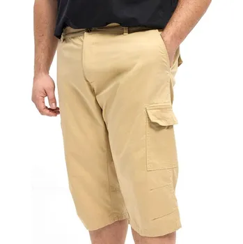 Pánské 3/4 kraťasy - kapsáče North 51136 elastické stretch pískové v pase guma NORTH - 6XL