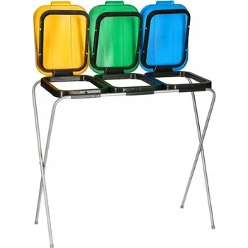 Odpadkový koš Odpadkový koš lubo se 3 komorami, výklopný, vícebarevný, objem 120 l