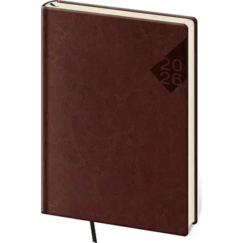 Diář Helma Nebrasca denní 2026, anglicky červený, A5, 14,5 × 20,5 cm