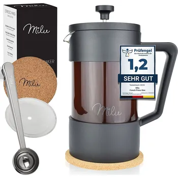 French press French Press Milu 600 ml – Elegantní kávovar s příslušenstvím pro přípravu kávy i čaje