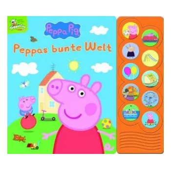 Cizojazyčná kniha Peppa Pig - Peppas bunte Welt - Interaktives Pappbilderbuch mit 10 lustigen Geräuschen (Phoenix International Publications Germany GmbH)(Pevná)