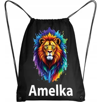 Školní batoh Školní Vak na Boty Batoh na Tělocvik Do Školky LEV LION Akvarel #26