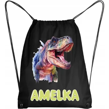 Školní Vak na Boty, Batoh na Tělocvik do Školky DINOSAUŘI + JMÉNO 7