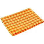 Kuchyňská bavlněná utěrka Olivia OL-003 Oranžovo-žlutá kostka velká