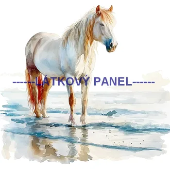 Látkový panel - Kůň - KON - 135 Velikost: 20x20cm, Materiál: Úplet
