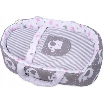 Doplněk pro panenku Nosítko BOBO nosítko pro panenky do 45 cm + povlečení s aplikací