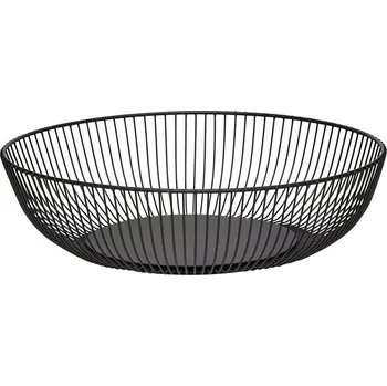 KOŠ NA OVOCE KOVOVÝ ČERNÝ Ø 28 cm DRÁTĚNÝ KOŠÍK NA OVOCE ZELENINY