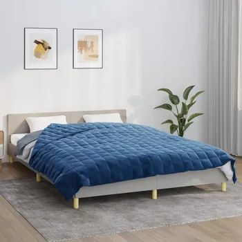 Prostěradlo Deka VidaXL polyester 140 cm x 200 cm modrá