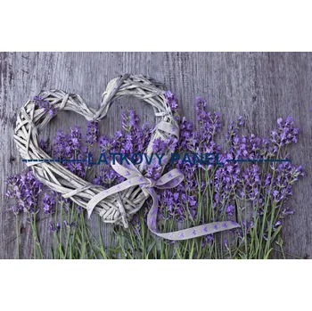 Látkový panel - Levandule - LE-21 Velikost: 10x7cm, Materiál: Teplákovina nepočesaná
