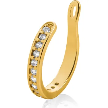 Náušnice Troli Elegantní pozlacená single záušnice s krystaly + 2 měsíce na vrácení zboží