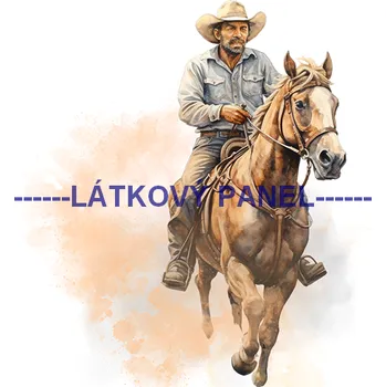 Látkový panel - Kůň - KON - 142 Velikost: 25x25cm, Materiál: Teplákovina nepočesaná