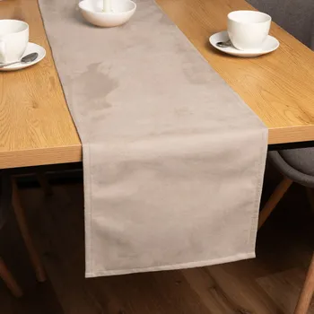 ubrus Běhoun na stůl/imitace broušené kůže Alcantara ALC-009 Béžový 20x120 cm
