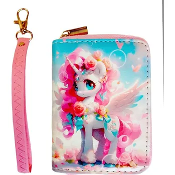 Peněženka Jednorožec - dětská peněženka s poutkem a karabinou