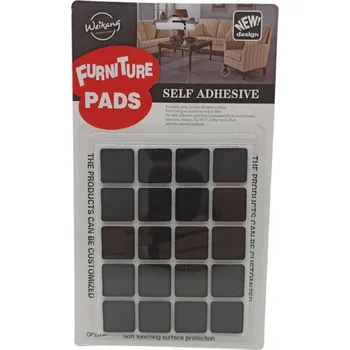 Podložka pod nábytek SAMOLEPICÍ FILCOVÉ PODLOŽKY POD NOHY ŽIDLÍ NÁBYTEK ČERNÉ 25x25 MM