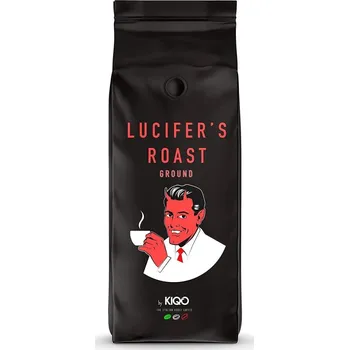 Káva Mletá káva LUCIFER'S ROAST 1000g s vysokým obsahem kofeinu a nízkkým obsahem kyselosti 100% Robusta