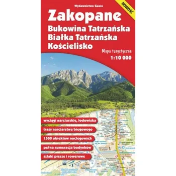 Mapa. Zakopane, Bukowina Tatrzańska, Białka Tatrzańska i Kościelisko 1:10 000 (Opracowanie Zbiorowe)(Brožovaná)