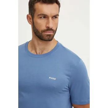 Bavlněné tričko HUGO Dero222 50466158 modrá 50X, vel. M