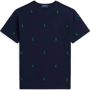 Chlapecké tričko Dětské bavlněné tričko Polo Ralph Lauren tmavomodrá barva, 323844626012 59X, vel. 140-149