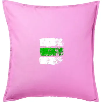 Polštář Turistická značka - zelená - Polštář 50x50 - 50x50 - Pouze potah ( Růžová )