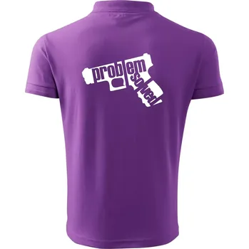 Pánská košile Problém - zbraň - Polokošile pánská Pique Polo 203 - L ( Fialová )