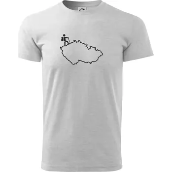 Pánské tričko Český turista - Triko extra velké (5-8XL) - 8XL ( Světlešedý Melír )