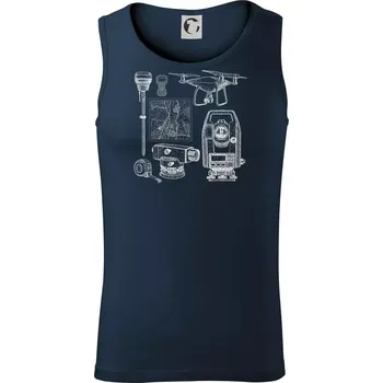 Geodet teodolit dron - Tílko pánské Core - L ( Námořní modrá (velmi tmavá - téměř černá) )