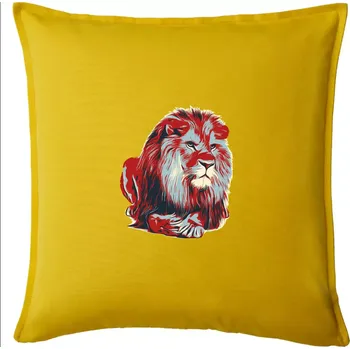 Polštář Lev vintage - Polštář 50x50 - 50x50 - Pouze potah ( Žlutá )
