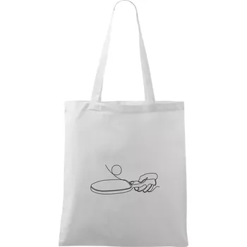 Stolní tenis jedním tahem - Taška bavlněná - 42 x 38 cm ( Bílá )