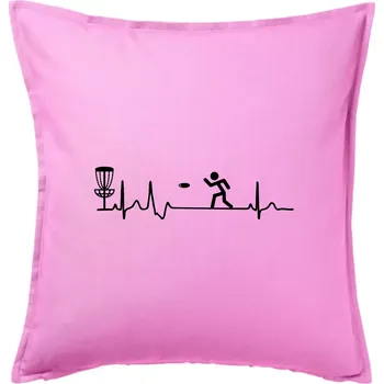 Polštář EKG disc golf - Polštář 50x50 - 50x50 - Pouze potah ( Růžová )